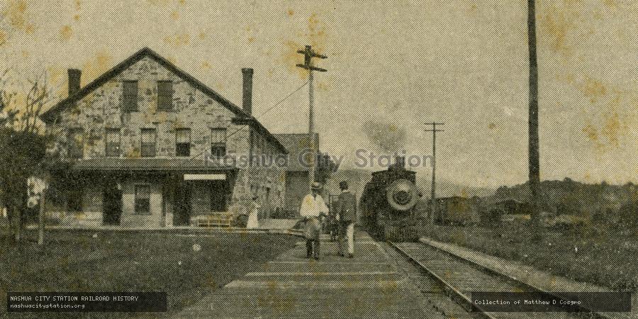 Postcard: Passenger Station, Boston & Maine Railroad, North Thetford, Vermont